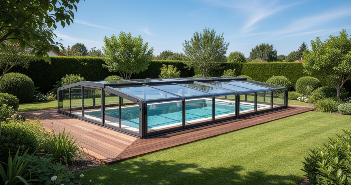 Comparatif des 4 abris de piscine en 2026 : Azenco, Gustave Rideau, Abrideal et Abrisud